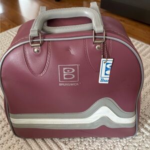 Bowling Bag in Mauve and Gray